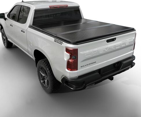 Hard Folding Truck Bed Tonneau Cover |THTF029|Fits 2019-2025 Chevy Silverado/GMC Sierra 5'8" Bed (69.6") in Saudi Arabia