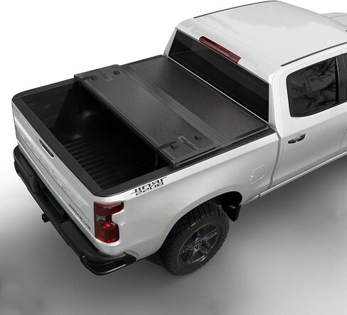 Hard Folding Truck Bed Tonneau Cover |THTF029|Fits 2019-2025 Chevy Silverado/GMC Sierra 5'8" Bed (69.6") in Saudi Arabia