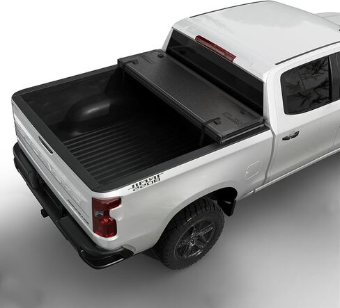 Hard Folding Truck Bed Tonneau Cover |THTF029|Fits 2019-2025 Chevy Silverado/GMC Sierra 5'8" Bed (69.6") in Saudi Arabia