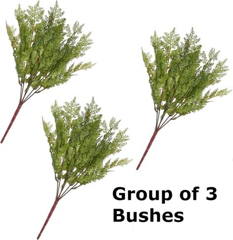 Factory Direct Craft Fern Bush-(3 Bushes) Softly Flocked Vinyl Fern Has a Mossy Outdoor Look for Realism. The Natural Green Coloring Makes Them Perfect for Centerpieces, or Rearrangement of Florals in Kuwait