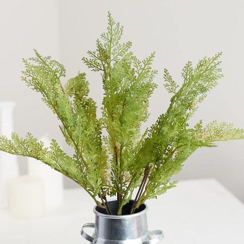 Factory Direct Craft Fern Bush-(3 Bushes) Softly Flocked Vinyl Fern Has a Mossy Outdoor Look for Realism. The Natural Green Coloring Makes Them Perfect for Centerpieces, or Rearrangement of Florals in Kuwait