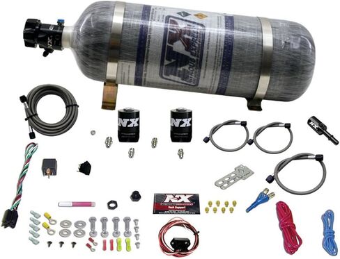 Nitrous Express-11-15 Ford Mustang GT 5.0L Coyote Single Muzzle Mit (35-150HP) W/Comp Bottle (20932-12) in Kuwait