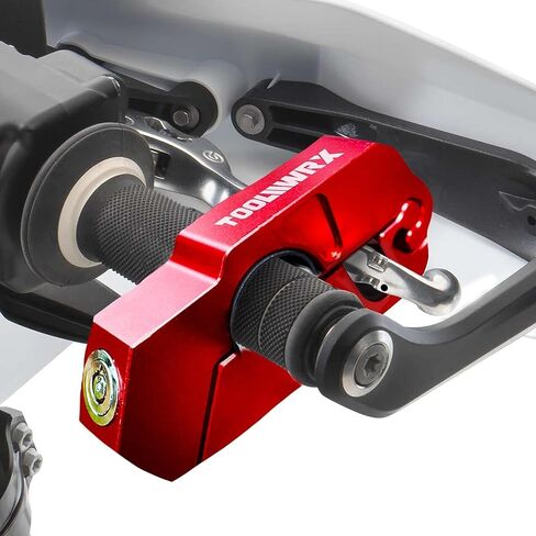 Motorcycle Grip Lock - Heavy Duty Brake Handlebar Throttle Lock Secure Anti Theft Protection for Moped ATV Sooter or Dirtbike Simple to use Accessory (Black, 2X Keys) in Saudi Arabia