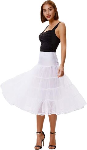 GRACE KARIN Women's 50s Vintage Petticoat Crinoline Tutu Underskirts Tea Length 30 inch Long in Saudi Arabia