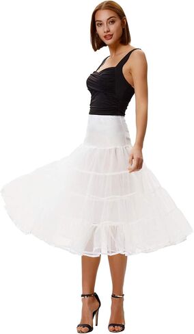 GRACE KARIN Women's 50s Vintage Petticoat Crinoline Tutu Underskirts Tea Length 30 inch Long in Saudi Arabia