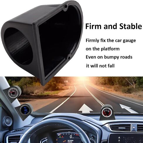 Carbon Fiber 52mm Gauge Pod 2" Single Hole Gauge Pod Holder Universal Gauge Mount Bracket Pod Holder Auto Gauge Dashboard Pod Car Meter Mount Holder Cup One Hole Dash Guage Holder in Kuwait