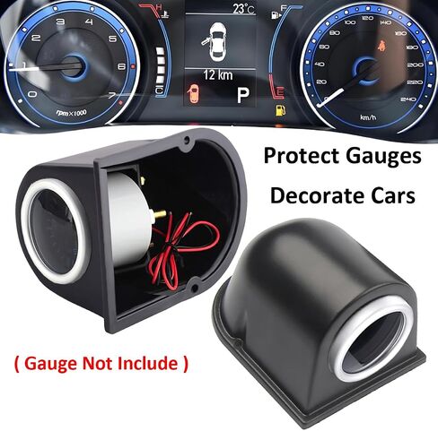 Carbon Fiber 52mm Gauge Pod 2" Single Hole Gauge Pod Holder Universal Gauge Mount Bracket Pod Holder Auto Gauge Dashboard Pod Car Meter Mount Holder Cup One Hole Dash Guage Holder in Kuwait