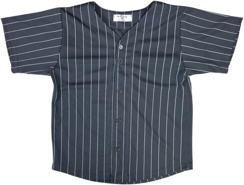 Kids Baseball Jersey Button Down Premium Striped T Shirts Uniform in Saudi Arabia