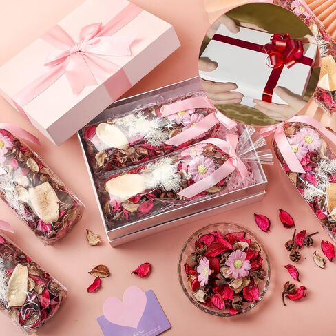 Nuanchu 8 Pack Potpourri Bowl Filler Rose Scented Potpourri Dried Flowers Decorative Bowl Filler Home Fragrance Decor for Home and Office Fragrance Summer Sea Vase Decoration, 140 Grams Each(Pink) in Saudi Arabia