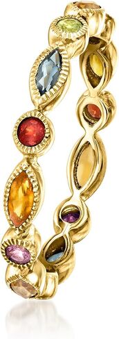 مجموعة نقية من قبل Ross-Simons 0.84 CT. T.W. فرقة الأبدية الهندسية متعددة الحجرات في الذهب الأصفر 14kt in Saudi Arabia