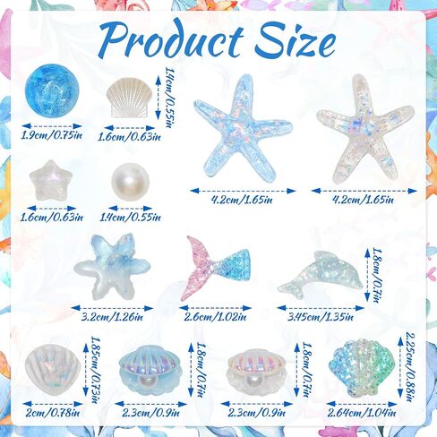 18pcs Bling Shoe Charms for Women,Blue Starfish Shell Dolphin Fishtail Pearl Shoe Charms Pearl Shoe Chain Luxury Jewelry Cute Clogs Shoes Decoration DIY Party Favors in Saudi Arabia