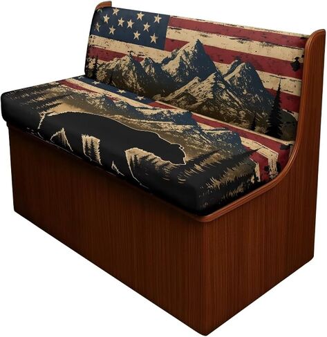 Boho Mandala Dog Paw Print 2 PCS RV DiNette Cushion يغطي وسادة العربة المضادة للماء Cushion Slipcover Stretch Sofa Pratector Coverts1 Backrest Covers و 1 Bench Covers in Kuwait