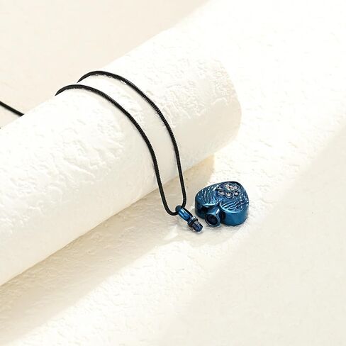 Heart Paw Print Urn Necklace for Ashes for Dog Cremation Jewelry Angel Wing Heart Urn Locket Pendant for Dog/Cat in Kuwait