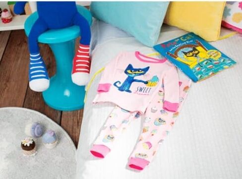 Baby Starters 2-Piece Snug Fit Boys Cotton Pajamas (Pete the Cat, Red and Grey, 5T) in Kuwait