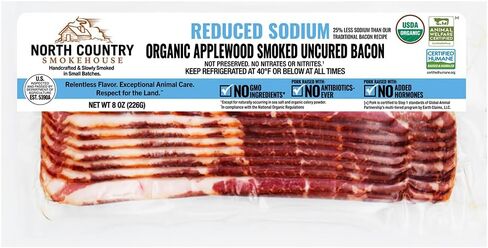North Country Smokehouse Organic Organic Sodium Applewood مدخن لحم الخنزير المقدد غير المؤلم ، 8 أوقية in Saudi Arabia