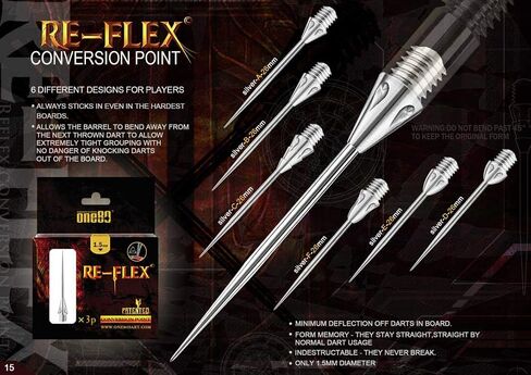 LSTYLE One80 Dart Points: Conversion Points for 2BA Standard Thread to Play Steel Tip - Reflex Point B in Saudi Arabia