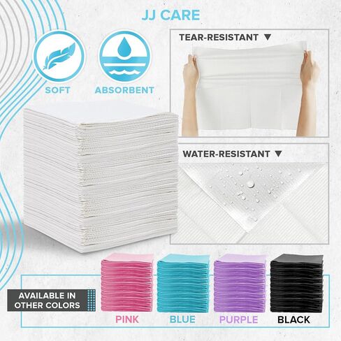 مرايل أسنان JJ CARE [عبوة من 125] - مرايل أسنان زرقاء مقاس 13 بوصة × 18 بوصة، مرايل طبيب أسنان مقاومة للماء 3 طبقات، مرايل أسنان يمكن التخلص منها لتمديد الرموش، مرايل للمريض لفن الأظافر، مناديل للأسنان للثقب in Kuwait