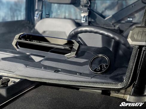 SuperATV Polaris Ranger XP 1000 Scratch-Resistant Vented Full Windshield | Preinstalled Bulb Seal Black in Saudi Arabia