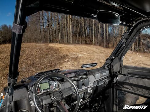SuperATV Polaris Ranger XP 1000 Scratch-Resistant Vented Full Windshield | Preinstalled Bulb Seal Black in Saudi Arabia