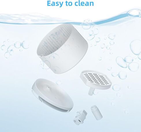 DOGNESS Pet Water Fountain 1L Filter, Healthy and Hygienic Drinking Fountain Super Quiet Flower Automatic Electric Water Bowl for Dogs, Cats, Birds (1L Filters - 6 Pieces) in Kuwait