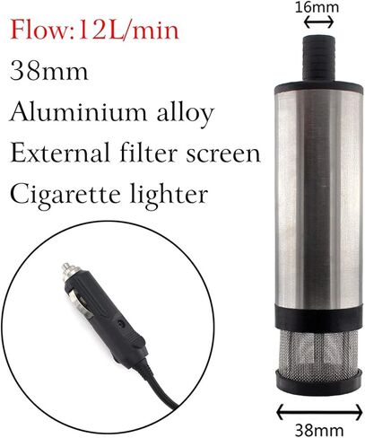 Bomba de agua de diafragma autocebante Electric Submersible Pump 12V Motor Suction Oil Water Pumps Stainless Steel Band Strainer(W38SS) in Saudi Arabia