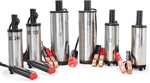 Bomba de agua de diafragma autocebante Stainless Steel Submersible Pump 12V 24V Refueling Tool 38mm 51mm 30L/min(24V 51mm Cigarette) in Saudi Arabia