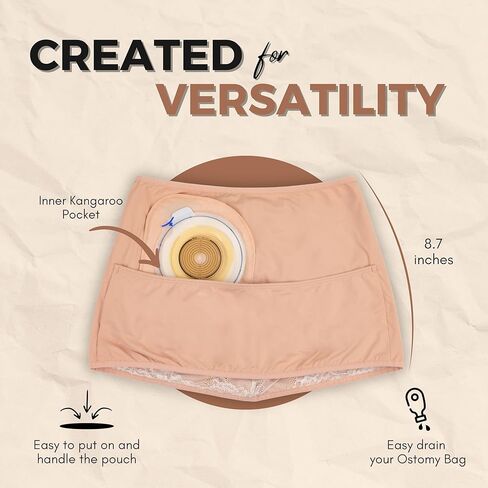 حقيبة Siil Osthoty الأغطية للنساء | خلسة التفاف العظمية للبطن | فتح الحزام العظمي ل stoma | urostomy | فغر اللفائفي | فغر القولون | حقيبة الخصر | صنع في الاتحاد الأوروبي in Kuwait