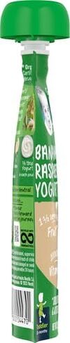 Gerber Purees Organic Banana Raspberry Yogurt Vanilla Toddler Baby Food Pouches, 3.5 oz in Saudi Arabia
