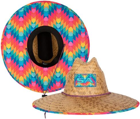 S A Company Hand-Woven Palm Straw Hats for Men and Women - Wide Brim Summer Hat Sun Protection, UPF 50+ Adjustable Drawcord in Saudi Arabia
