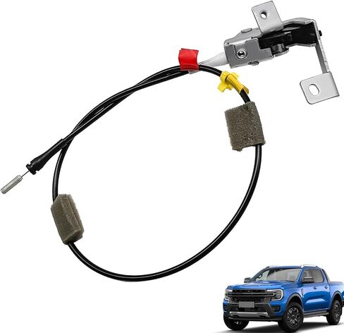 Rear Right Passenger Side Upper Door Latch & Cable Assembly Replacement for 1997-2004 Ford F-150 Heritage/F-250 Extended Cab - Compatible with 6L3Z-18264A26-A, 18264A26 in Saudi Arabia