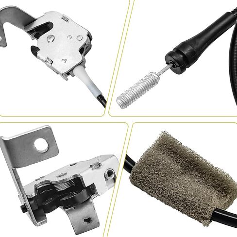 Rear Right Passenger Side Upper Door Latch & Cable Assembly Replacement for 1997-2004 Ford F-150 Heritage/F-250 Extended Cab - Compatible with 6L3Z-18264A26-A, 18264A26 in Saudi Arabia