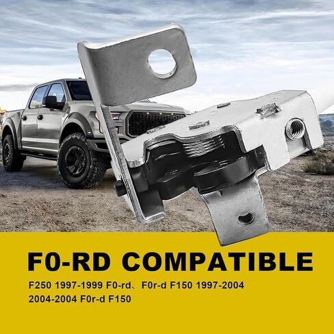 Rear Right Passenger Side Upper Door Latch & Cable Assembly Replacement for 1997-2004 Ford F-150 Heritage/F-250 Extended Cab - Compatible with 6L3Z-18264A26-A, 18264A26 in Saudi Arabia