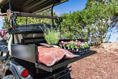 GTW Golf Cart Cargo Box | ملاءمة عالمية | متوافق مع Club Car و Ezgo و Yamaha وغيرها من Makes & Models | الصلب الأسود in Kuwait
