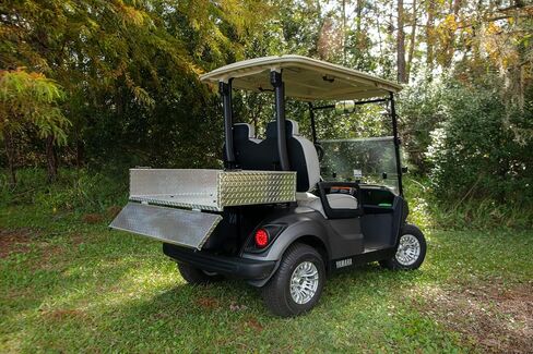 GTW Golf Cart Cargo Box | Universal Fit | Compatible with Club Car, EZGO, Yamaha and Other Makes & Models | Black Steel in Kuwait