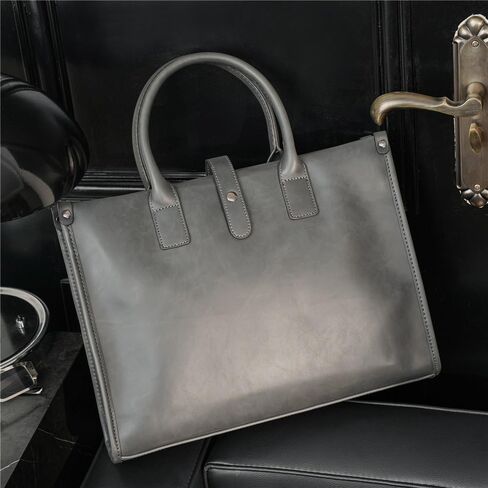 Men's Leather retro Business Briefcase Handbag Single Shoulder Crossbody Bag Office Bag in Saudi Arabia