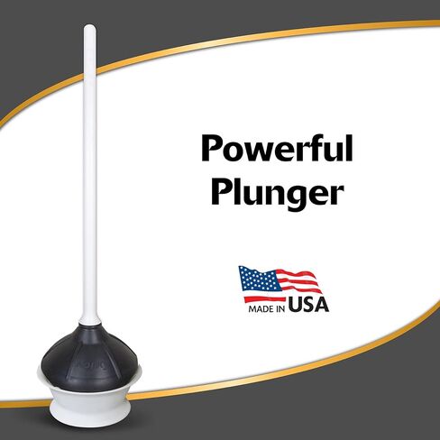 مكبس المرحاض Korky - يناسب جميع أشكال الأوعية - يزيل السدادات الشائعة - مطاط مرن للغطس الفعال - مكبس كهربائي لجميع الأغراض in Kuwait