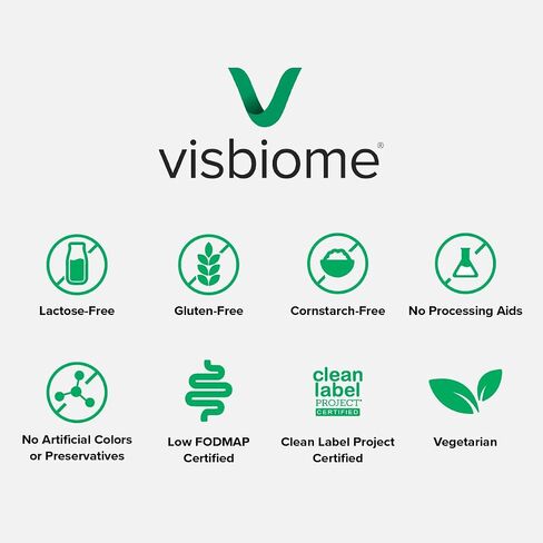 Visbiome® GI Care - بروبيوتيك عالي الفاعلية - 112.5 مليار CFU البروبيوتيك المباشر ، صياغة De Simone الأصلية ، المصنوعة في الولايات المتحدة الأمريكية ، 60 كبسولة. in Kuwait