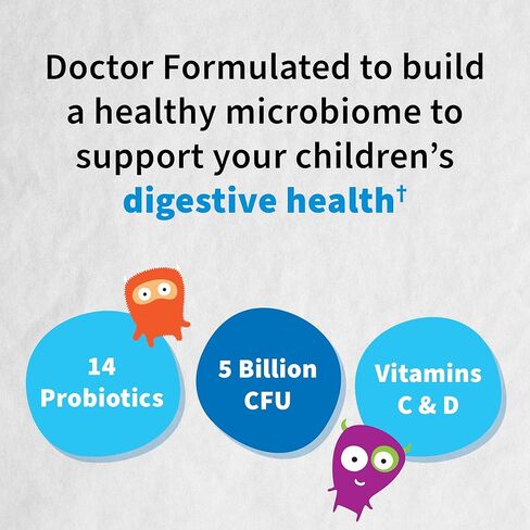 Garden of Life-Dr. Formulated Probiotics Organic Kids-Strawberry Banana-Acidophilus and Probiotic Promotes Immune System,Digestive Health-Gluten,Dairy,Soy-Free,No Sugar Added-Chewables (30 Count) in Saudi Arabia