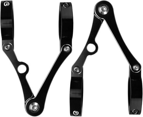 حامل دراجة نارية Mount Bracket Mount Clamp 39-41mm شوكة حامل أنبوب مناسبة لـ Harley Sportster XL Road Glide Softail Dyna Chopper Bobber Universal (Black) in Saudi Arabia