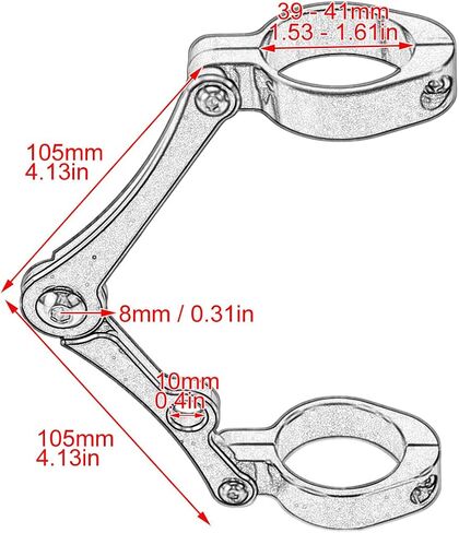 حامل دراجة نارية Mount Bracket Mount Clamp 39-41mm شوكة حامل أنبوب مناسبة لـ Harley Sportster XL Road Glide Softail Dyna Chopper Bobber Universal (Black) in Saudi Arabia