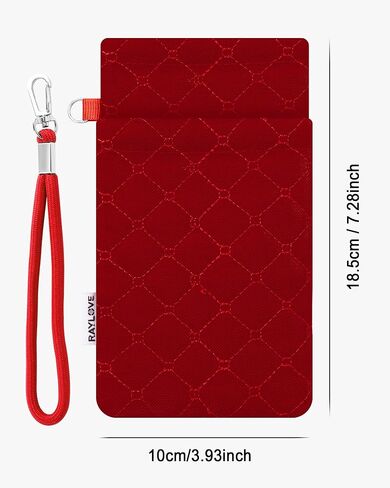 RayLove Double Glasses Case Soft Eyeglass Cases with Cleaning Cloth Squeeze Top Sunglasses Case Glasses Pouch for Women Men in Saudi Arabia
