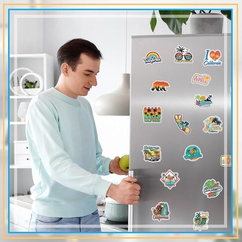 36 Pcs Souvenir Gift Set Florida Keychain Miami Magnet for Refrigerator California Souvenir Keychain Gift in Saudi Arabia