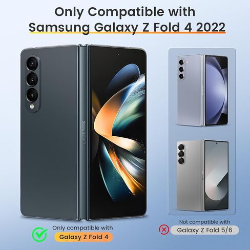 حافظة VEGO لهاتف Samsung Z Fold 5، حافظة Galaxy Z Fold 5 مع غطاء كاميرا منزلق وواقي شاشة مدمج 360 درجة حافظة حماية من السقوط لهاتف Samsung Galaxy Z Fold 5 5G 2023 - أسود in Kuwait