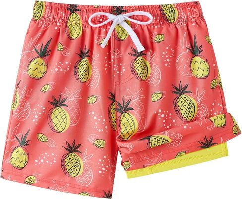 UMELOK Boys Swim Trunks with Compression Liner Toddler Bathing Suit in Kuwait