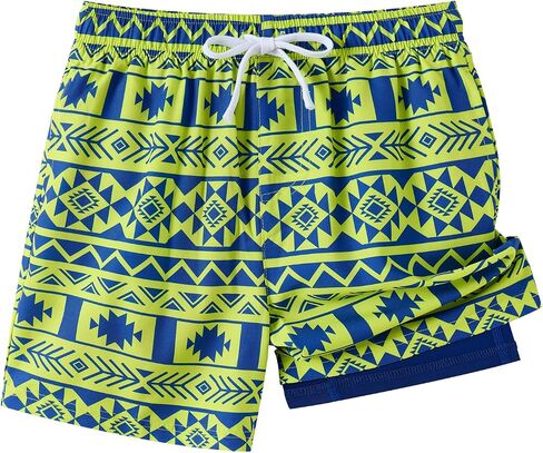 UMELOK Boys Swim Trunks with Compression Liner Toddler Bathing Suit in Kuwait