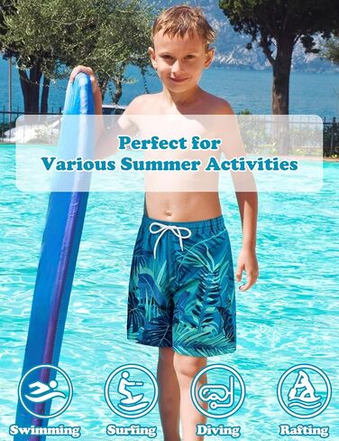 Sarfel Boys Swim Trunks with Compression Liner Kids Bathing Suits Boys Board Shorts Quick Dry Teen Swim Trunks Boy Swimsuit in Saudi Arabia