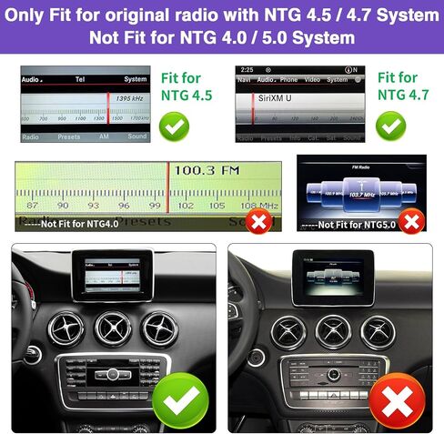 NINETOM 2025 تم ترقيته 12.3 "شاشة اللمسات الشاشة اللاسلكية Ultra-Narrow Carplay Android Auto متوافق مع Mercedes-Benz GLA/CLA/A -Lass C117/X117/X156 (2013-2015) ، لنظام NTG 4.5/4.7 in Saudi Arabia