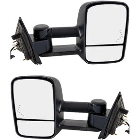 Towing Mirror Power Manual Folding Heated Textured Replacement For Chevy Silverado 1500 | For GMC Sierra 1500 2014 | For GMC Sierra 2500 HD/3500 HD 2015-2019 (Driver side) in Kuwait