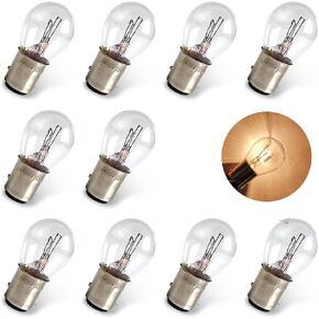 10 PCS 1157 Tail Light Bulbs, Automotive Brake Light Bulbs, Turn Signal Light Bulbs, Universal Halogen Brake Light and Reverse Light Replacement Parts for Vehicles (White) in Kuwait