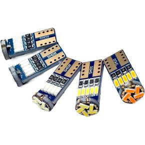 Car Styling Map Door Reading Tail Light Lamp Bulb White T10 15 SMD 4014 Chips Led W5W 194 DC 12V 200pcs (Color : 28000mAh) in Saudi Arabia
